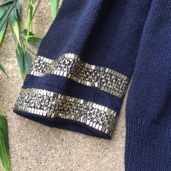 St. John Evening Nautical Embellished Knit Sweater - Picture 8 of 8